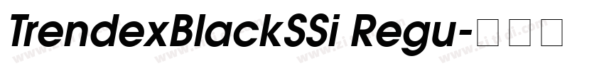 TrendexBlackSSi Regu字体转换